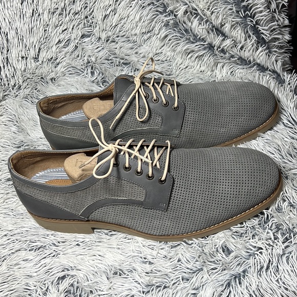Johnston & Murphy Sz 13 Grey Dress Shoes - Picture 4 of 9